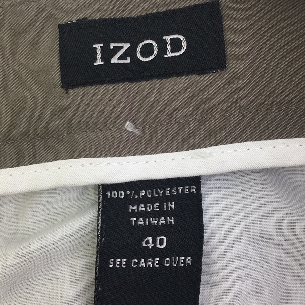IZOD Men’s Shorts Size 40 Pleated Front Brown *N - Picture 4 of 5